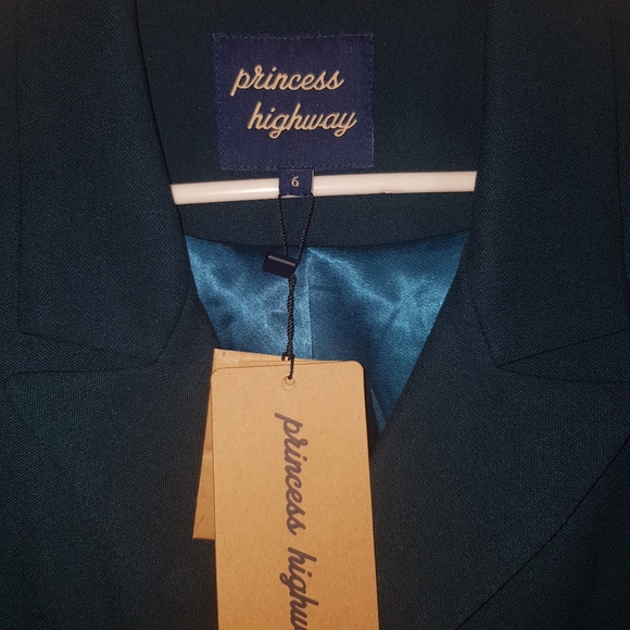 Princess Highway teal blazer AUS 6 from Dangerfield - Picture 3 of 7